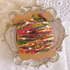 【残り1点】⟡ながさたっぷり引き揃え糸5m アートヤーン エスニック スラブ