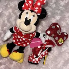 ミニーマウス ぬいぐるみ キーホルダー ヘアゴム セット