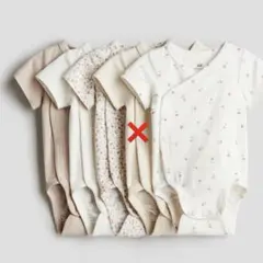H&M ラップボディスーツ半袖４枚セット　サイズ60