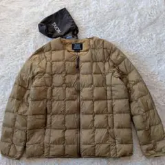 TAION　タイオン　ベーシッククルーネック Wジップ ダウンジャケット XL