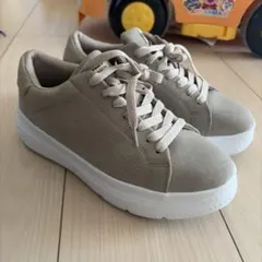 moz ベージュ 厚底 スニーカー L