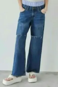 WCJ ワイドデニム レイヤードデニムパンツ 26インチ若槻千夏 - メルカリ