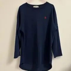 レディース　ロングトレーナー　ネイビー　Mサイズ