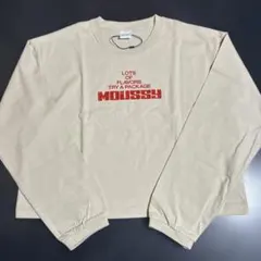 MOUSSY 両面グラフィックプリント入り長袖Tシャツ
