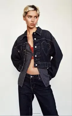 ZARA ハート型ポケット デニムジャケット