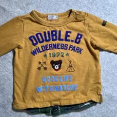 DOUBLE.B 長袖Tシャツ 80cm マスタード