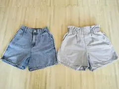 デニムハーフパンツ 150cm 2枚セット