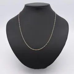 K18 ペーパークリップ ネックレス 幅2mm 1.2g 50cm 新品