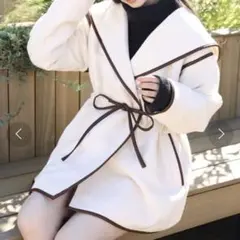 NICE CLAUP ナイスクラップ パイピングコート 春服のサムネイル