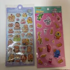 動物キャラクターシール 2シートセット