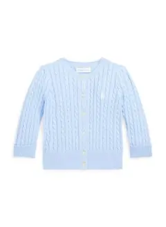 ポロラルフローレン　コットン　カーディガン　水色　　キッズベビー