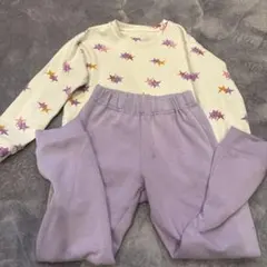 星柄長袖シャツとラベンダーパンツセット