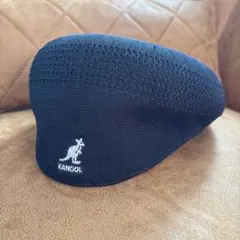 KANGOL 黒 ハンチング帽 メッシュ