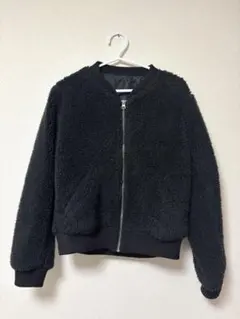 ボアブルゾン　ブラック