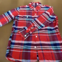 GapKids チェック柄長袖シャツ L (10)
