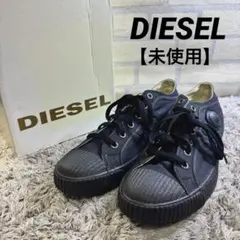 未使用 DIESEL レースアップ ローカット スニーカー ブレイブマン 黒のサムネイル