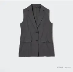 UNIQLO テーラードベスト ジレ グレー　Mサイズのサムネイル