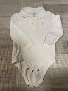 ポロ・ラルフ・ローレン ホワイト長袖ポロシャツ　ベビー