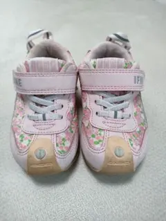 IFME イフミー 15.5cm 女の子 ピンク 花柄スニーカー 美品