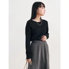 earth music&ecology ジャガードカットアウトプルオーバー