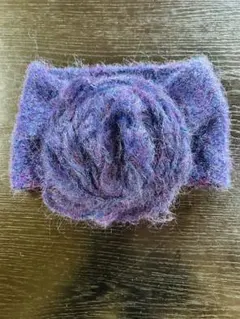 紫色 花形 ネックウォーマー