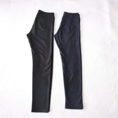 ショップチャンネルダイアアロー裏起毛風レギンスパンツ 2本ネイビーブラックM