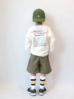 2024SS★超美品★ザノースフェイス 長袖ロゴTシャツ 150㎝定価5280円