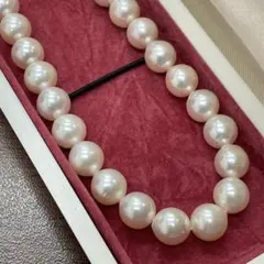 大珠/照り強】本真珠 パールネックレス 8.5-9.0 ㎜ 大粒 美品 42g