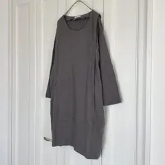 studio CLIP リネンワンピース チャコールグレー