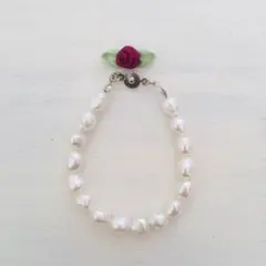 限定1本のみ☆美品☆高級バロック淡水パールブレスレット