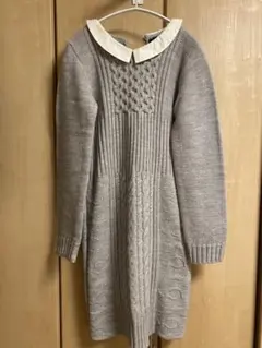 MARY QUANT グレー ニットワンピース