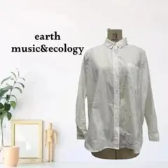 zk598【L】earth music&ecology 前開き ポケット付き
