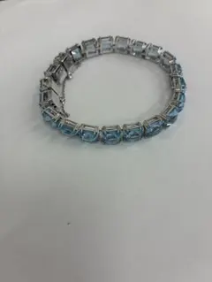 美品✨スワロフスキー　ミレニア　ブレスレット　スクエアカット　ブルー SWAROVSKI（スワロフスキー） ミレニア ブレスレット スクエアカット