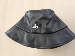 ミッキー　フェイクレザー　バケハ　ハット　ディズニーストア