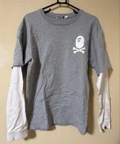 A BATHING APE長袖Tシャツ グレーのサムネイル