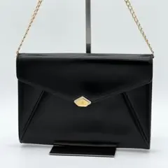 【美品】BALLY クラッチバッグ ショルダーバッグ フラップ フォーマル 黒