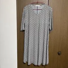 DoCLASSE 幾何学模様 半袖ひざ丈ワンピース （チュニックとして購入）