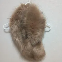 ブラウンファーマフラー サテン裏地付き