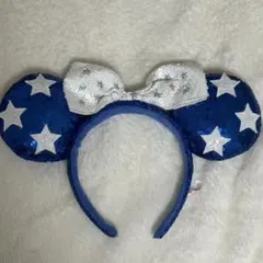 ディズニー 星柄 カチューシャ 青 白