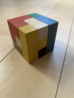 ニキーチン　みんなの積み木　木製 立体パズル キューブ 知育玩具 収納袋付きのサムネイル