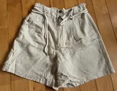 ハイウエスト ショートパンツ ベージュ