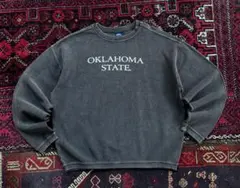 USA古着 カレッジロゴ フェード スウェット トレーナー ブラック L