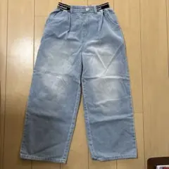 ライトブルー ワイドパンツ 150cm