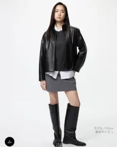 コーティングオーバーサイズブルゾン　Mサイズ ユニクロ