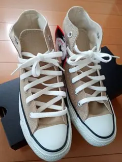 【新品・箱付き】CONVERSE　ハイカットスニーカー　ベージュ