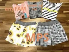 女の子　Tシャツ　ショートパンツ 120cm　　5枚セット