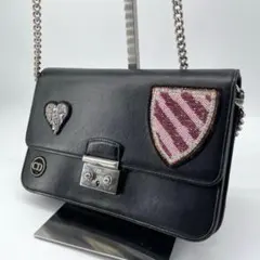 17639✨Dior ラフシモンズ 限定 チェーンショルダーウォレット ハート