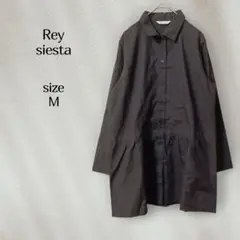 レイシエスタ チュニック シャツ ロング丈 M シャツワンピース 黒