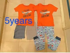 ★5点セット★Carter's 半袖パジャマ 飛行機柄 5歳サイズ