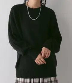 新品　GLOBALWORK 袖リブ編み プルオーバー　長袖ニット